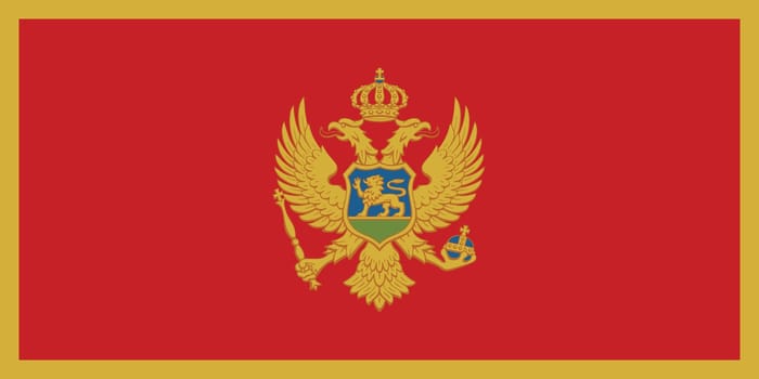 The national flag of Montenegro
