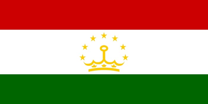 The national flag of Tajikistan