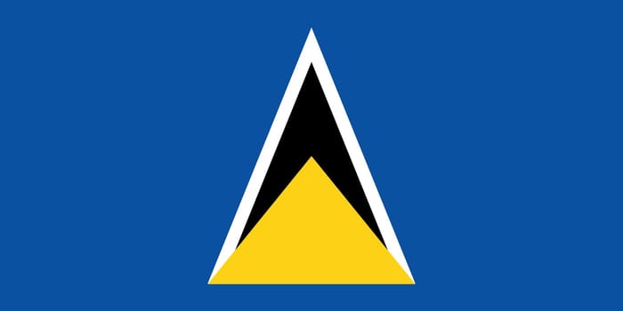 The national flag of Saint Lucia