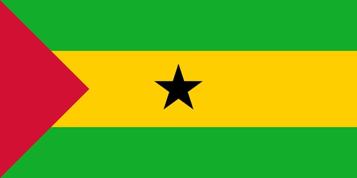 The national flag of Sao Tome and Principe