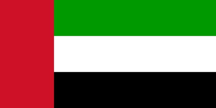 The national flag of United Arab Emirates