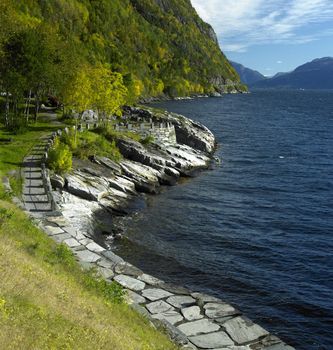 landscape by Haldanger fjord, Norway