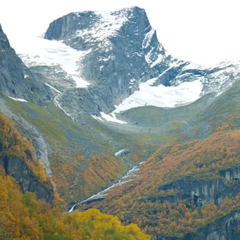 landscape near Melkevollbreen Glacier, Jostedalsbreen National Park, Norway