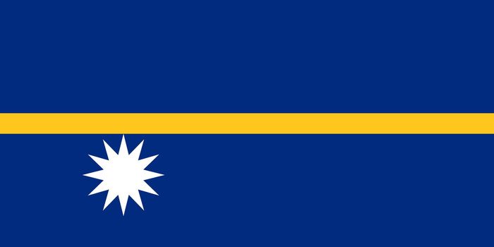 The national flag of Nauru