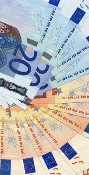 Euro banknote (currency of the European Union)