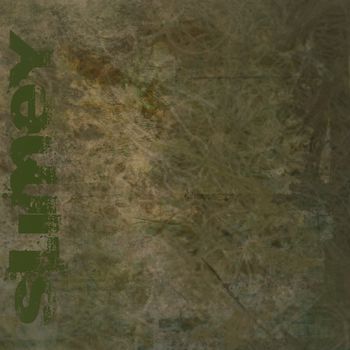 Grunge brown dirty looking background with brown stains and slimey text and copy space