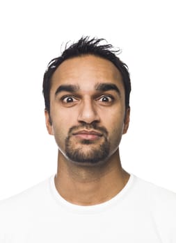 Portrait of a man isolated on a white background