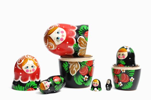 matreshka doll isolated on white Matreshkas