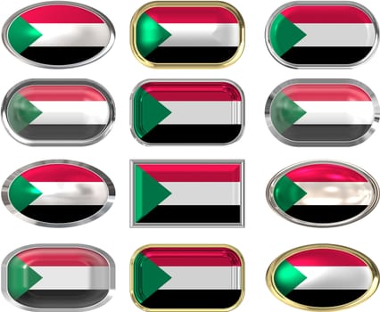 twelve Great buttons of the Flag of Sudan
