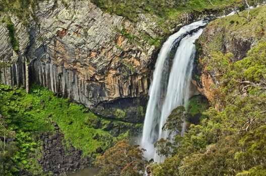 the beautiful and majestic ebor river waterfall