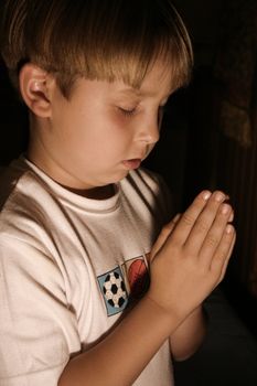 Boy praying, 