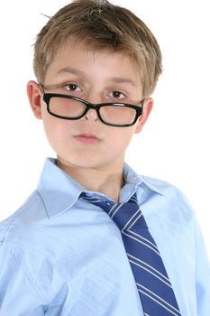 Portrait of a student wearing glasses.