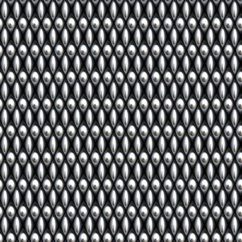 a large image of silver or chrome chain link mesh 
