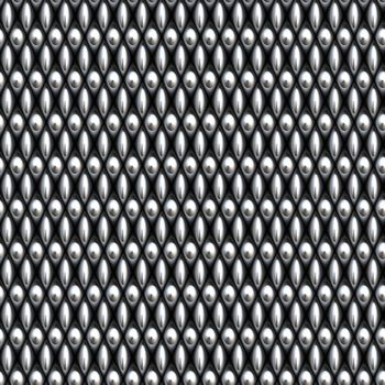 a large image of silver or chrome chain link mesh 
