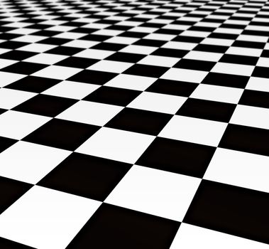 a large black and white checker floor background pattern