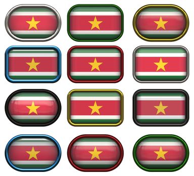 twelve buttons of the Flag of Suriname