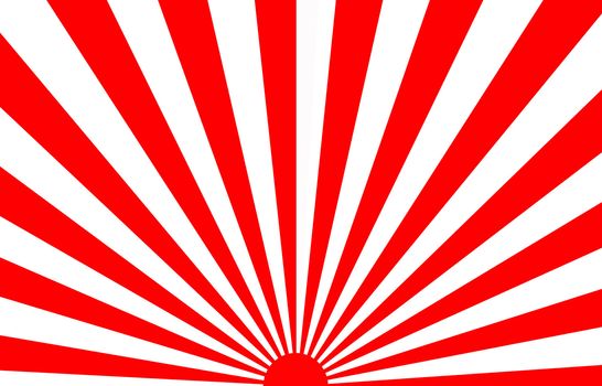 large red and white japansese rising sun
