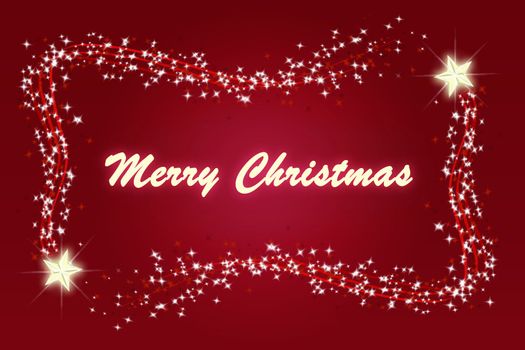 shooting star christmas frame in a starry sky