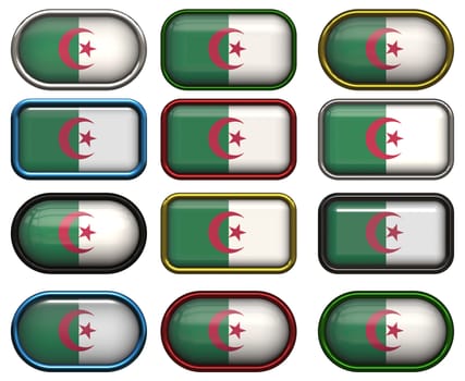 twelve buttons of the  Flag of algeria