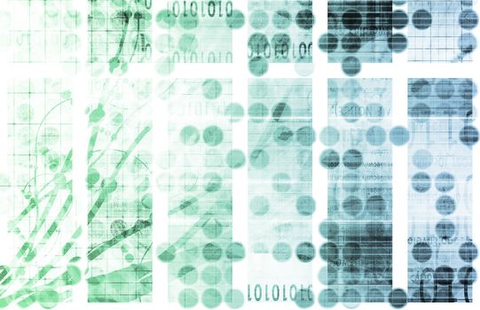 Technology Concept with Online Media Abstract Art