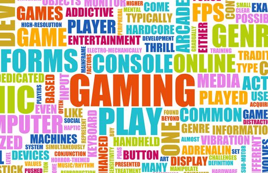 Gaming Entertainment on Console Concept as Art