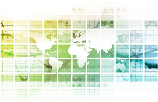 Global Conference World as a Abstract Background