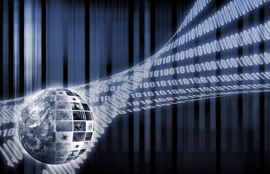 Futuristic Web Cyber Data Grid Color Background