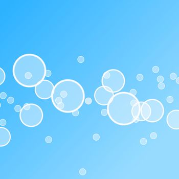 abstract blue water bubble illustration for background