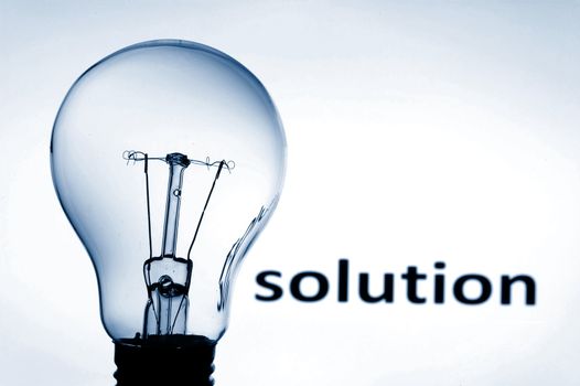 bulb showing concept of business problems and success