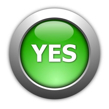 illustration of yes and no button for internet website