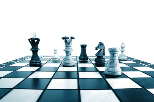 chess pieces showing concept of power strategy and success in business