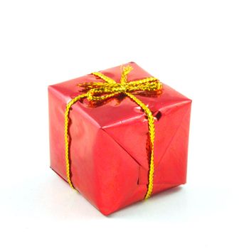 xmas or christmas present box isolated on white background
