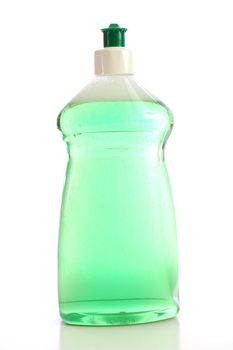 housekeeping with soap spray bottle for hygiene