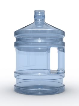 Bottle on white background. Isolated 3D image