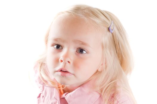 Shot of little girl in studio isolated on white