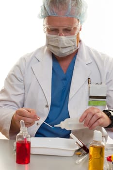 Swab testing in a lab