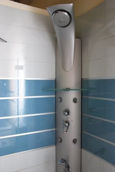 Modern shower in contemporary bathroom 
