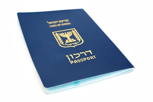 Israel sitizen passport isolated on white background