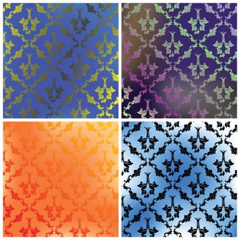 Damask collection backgrounds
