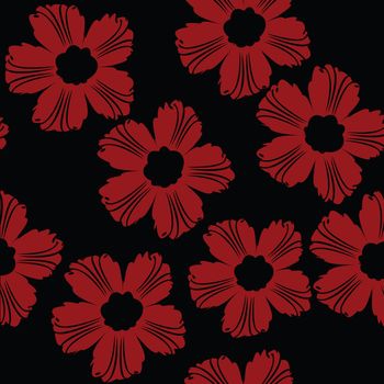 Red floral pattern