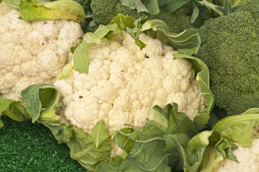 cauliflower at a farmer market