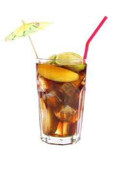 long island iced tea isolated on white