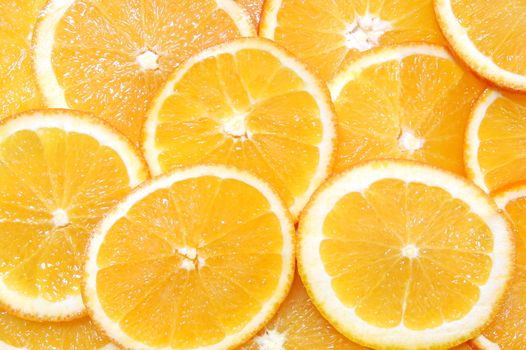 healthy orange fruit background with sliced oranges