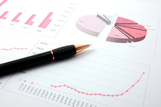 business chart showing financial success and economic growth