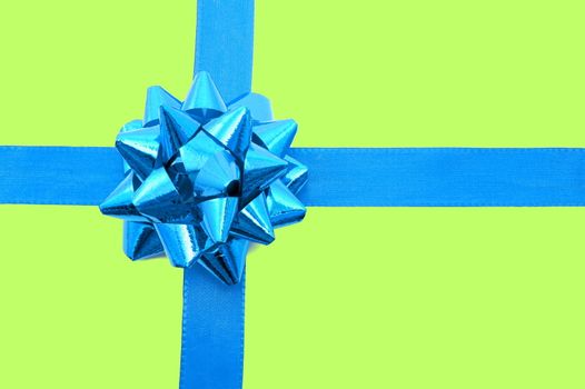 christmas gift with ribbon and copy space