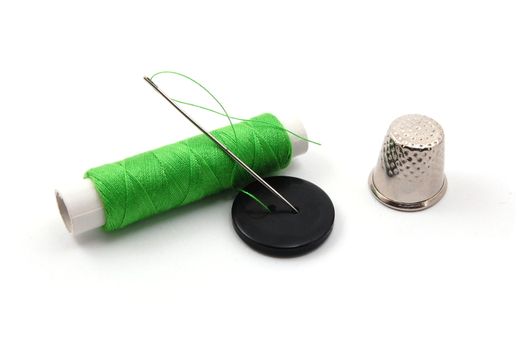 sewing kit isolated on a white background