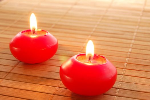 xmas holiday candle or spa decoration showing relaxation