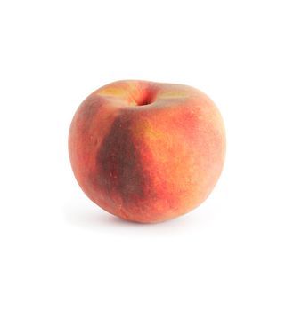 Peach fruit isolated on white background. Clipping path is included