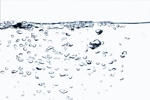 fresh and clean water with gas bubbles background