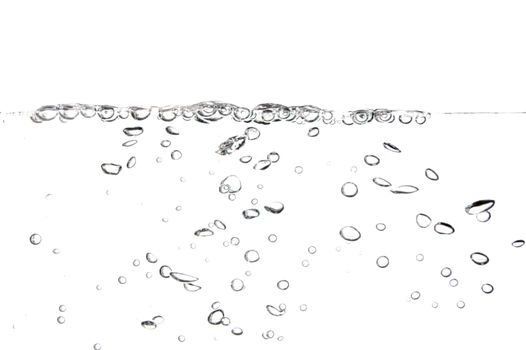 fresh and clean water with bubbles background